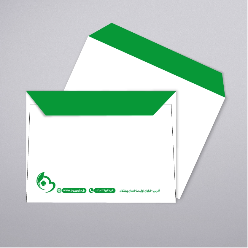 پاکت A4 دورنگ(کیفی، درب روی طول)